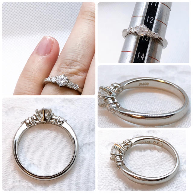 サイズ交換OK】 - ダイヤモンド リング pt900 0.4ct 婚約指輪 結婚