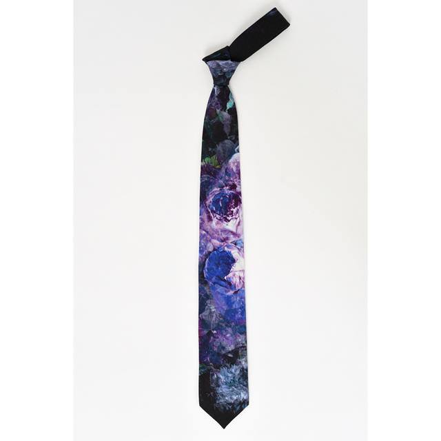 20SS FLOWER PRINT TIE PURPLE