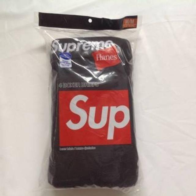 Supreme Hanes Boxer Briefs4枚組セット黒