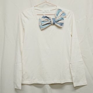 ジェーンマープル(JaneMarple)のJaneMarple  Ribbon jacquard stripe カットソー(カットソー(長袖/七分))