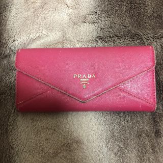 プラダ(PRADA)のピーチ姫様ご専用 PRADA 長財布 ピンク サフィアーノ 難あり(財布)