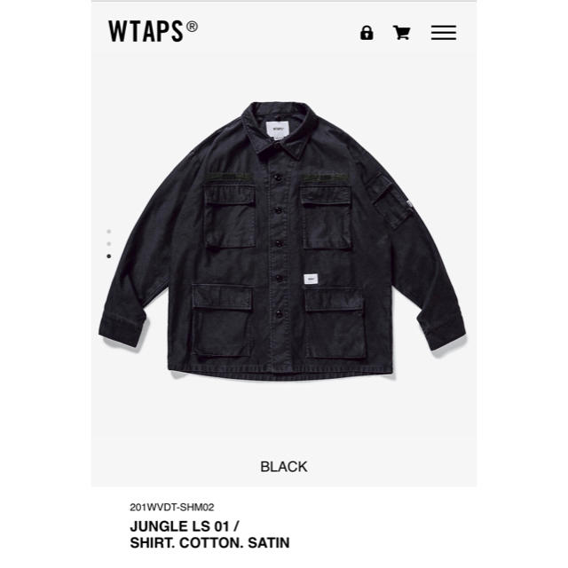 WTAPS 20SS JUNGLE LS 01 黒 L 新品未使用 レシートあり