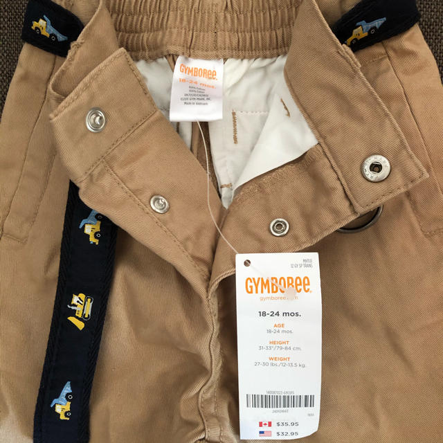 GYMBOREE(ジンボリー)の【新品・未使用】Gymboree ベルト付きパンツ 18-24m 80センチ  キッズ/ベビー/マタニティのベビー服(~85cm)(パンツ)の商品写真