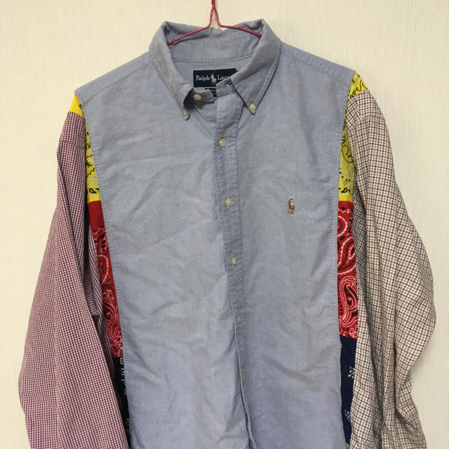 Ralph Lauren - ラルフローレン 90s クレイジーパターン ワンポイント リメイクシャツの通販 by フォロー割り shop