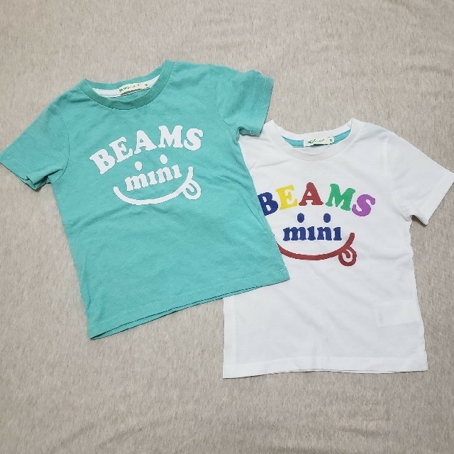 BEAMS(ビームス)のBEAMSスマイルTシャツ２枚セット キッズ/ベビー/マタニティのキッズ服男の子用(90cm~)(Tシャツ/カットソー)の商品写真