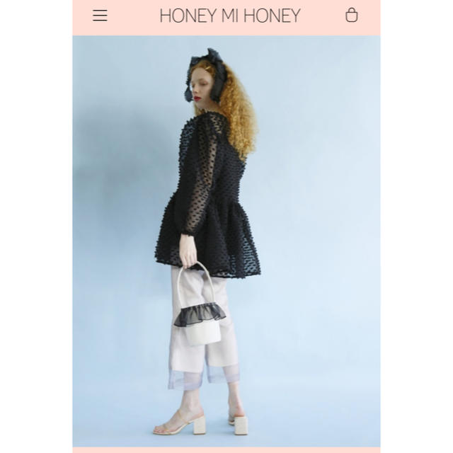 Honey mi Honey(ハニーミーハニー)のhoney mi honey ハニーミーハニー　新作　完売　ivory サンダル レディースの靴/シューズ(サンダル)の商品写真