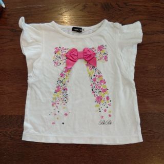 ベベ(BeBe)の⭐️取引中です⭐️       BeBe Tシャツ⭐️ リボン 90センチ(Tシャツ/カットソー)