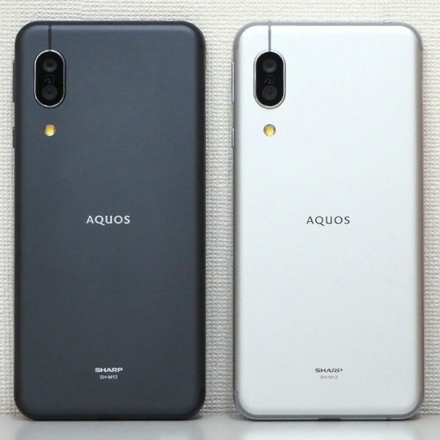 スマートフォン本体2台セット AQUOS sense3 SH-M12 Black & Silver