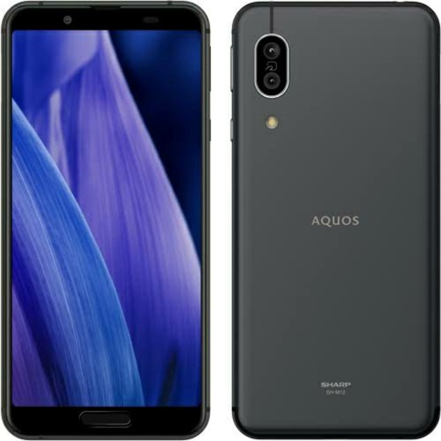AQUOS(アクオス)の2台セット AQUOS sense3 SH-M12 Black & Silver スマホ/家電/カメラのスマートフォン/携帯電話(スマートフォン本体)の商品写真