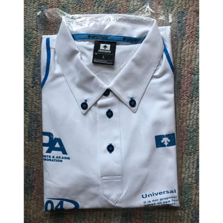 デサント(DESCENTE)のデサント　ボタンダウンポロシャツ　白 Lサイズ(ポロシャツ)