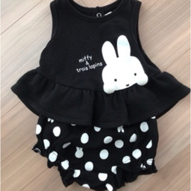 miffy(ミッフィー)×trois lapins ベビー上下セット キッズ/ベビー/マタニティのベビー服(~85cm)(カバーオール)の商品写真