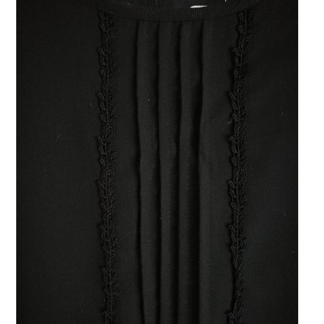ニッセン(ニッセン)の黒　ブラック　半袖ワンピース　LL 　レディース　ニッセン　フォーマル レディースのワンピース(ひざ丈ワンピース)の商品写真