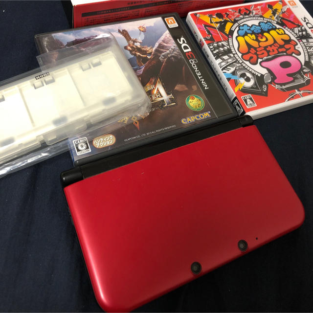 Nintendo 3DS  LL 本体 レッド/ブラック＋ソフト2本おまけ