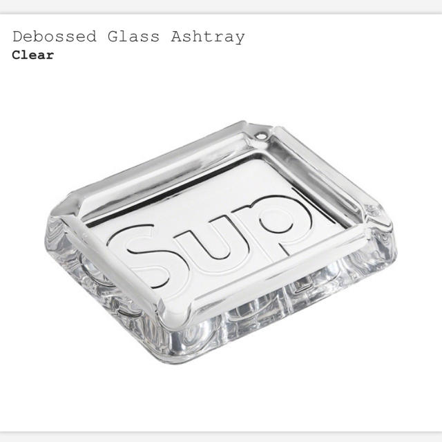 Supreme Debossed Glass Ashtray Clear 灰皿