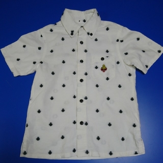 ヒステリックミニ(HYSTERIC MINI)のm3209🔑あり様専用 ヒステリックミニ 白地半袖シャツ 120cm(Tシャツ/カットソー)