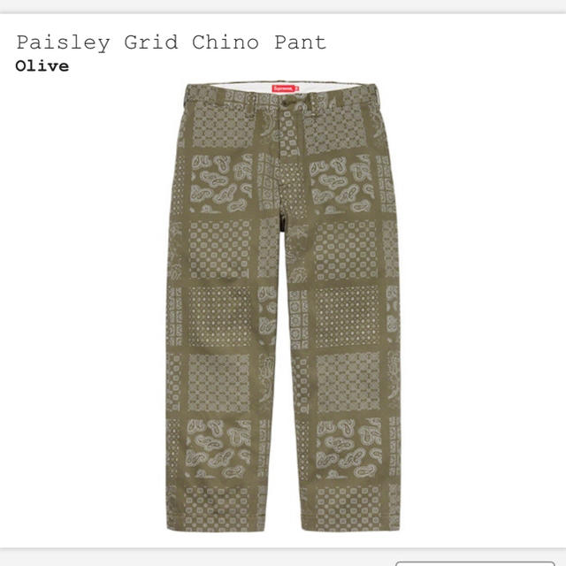 Supreme(シュプリーム)のsupreme Paisley Chino Pant ペイズリー　パンツ　30 メンズのパンツ(ワークパンツ/カーゴパンツ)の商品写真