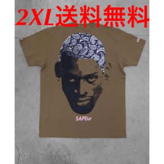 シュプリーム(Supreme)の2XL SAPEur ロッドマン TEE サプール ペイズリー ブラウン(Tシャツ/カットソー(半袖/袖なし))