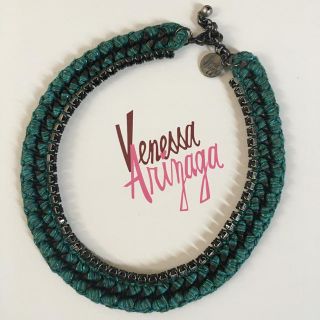 ロンハーマン(Ron Herman)の美品⭐︎venessa arizaga ビジューネックレス　グリーン(ネックレス)