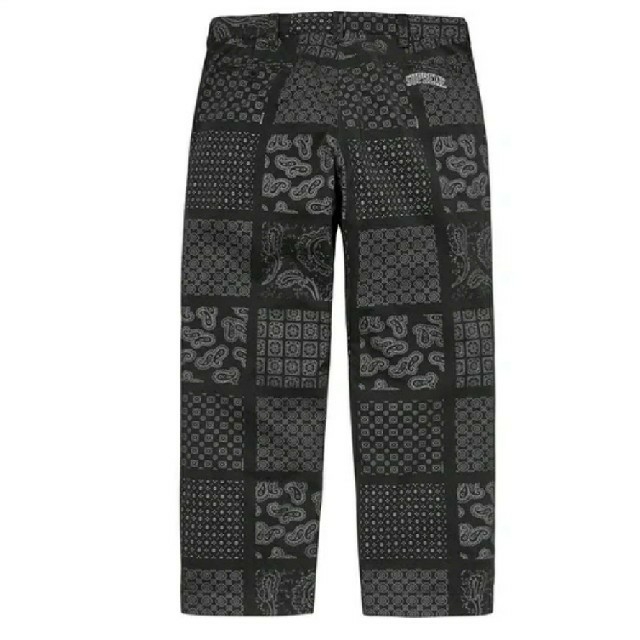 即発送可！黒30 Supreme Paisley Grid Chino Pant - チノパン