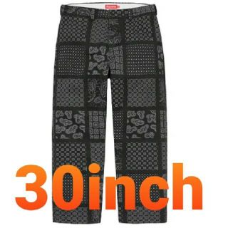 シュプリーム(Supreme)の即発送可！黒30 Supreme Paisley Grid Chino Pant(チノパン)