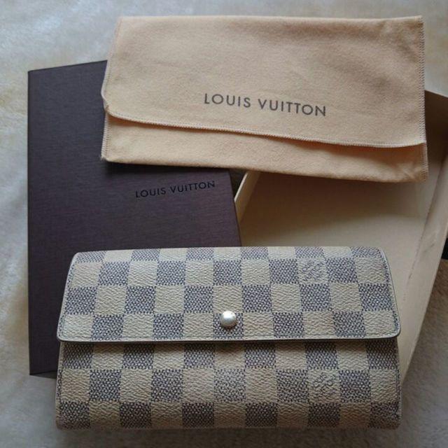 LOUIS VUITTON(ルイヴィトン)の【中古品】ルイヴィトン　ダミエ　アズール　長財布 (箱有) レディースのファッション小物(財布)の商品写真