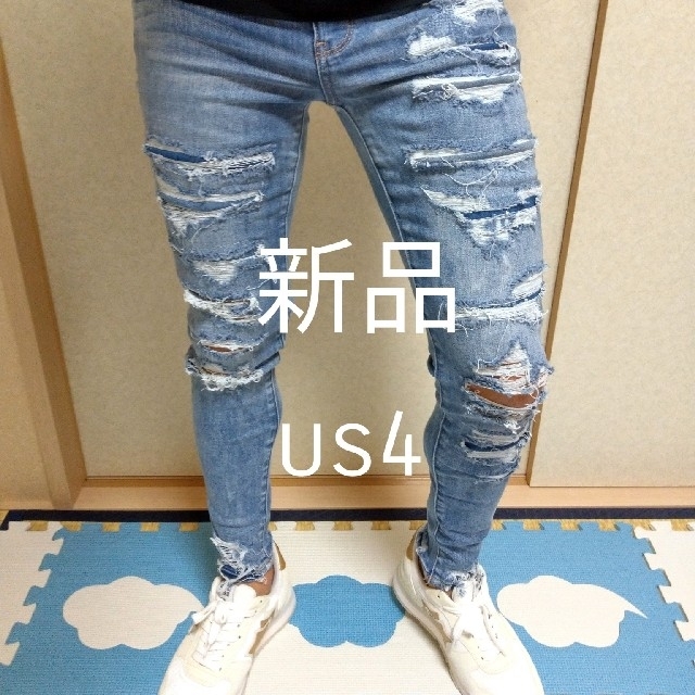 アメリカンイーグル スキニー スラックス US8 Short ジェギング デニム約12cm