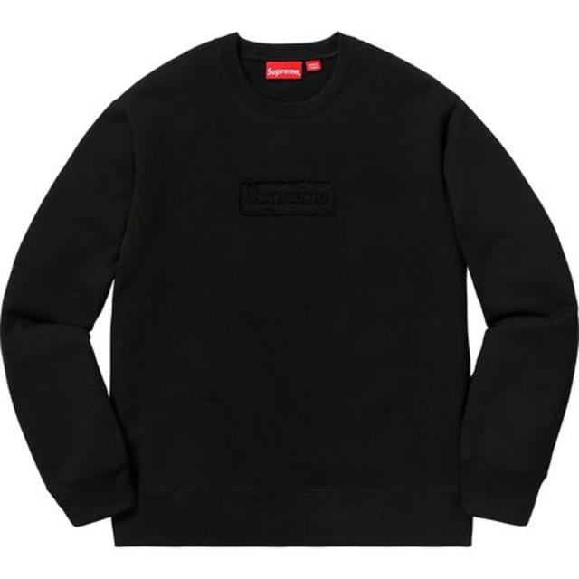 S Supreme Cutout Logo Crewneck 黒 国内正規品