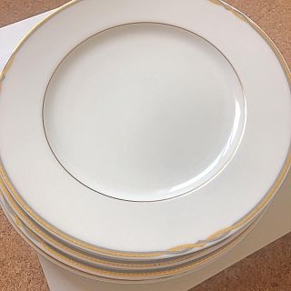 ノリタケ(Noritake)のノリタケ　プレート　4枚セット　21cm ゴールド(食器)