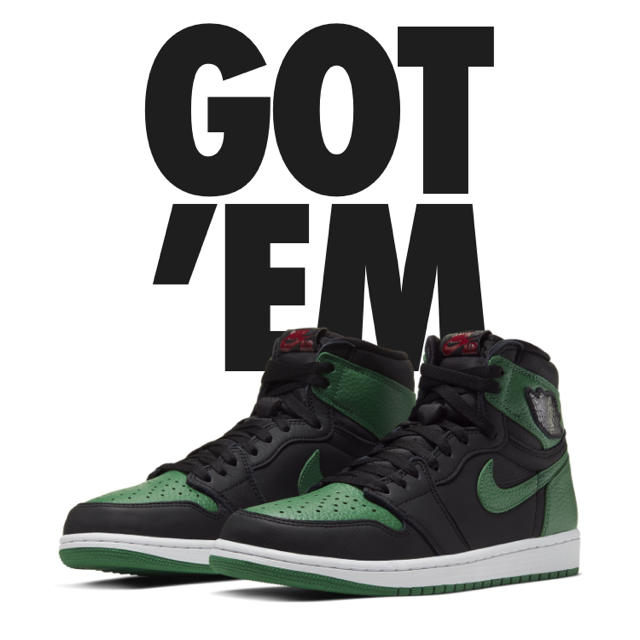 NIKE(ナイキ)のNIKE AIR JORDAN 1 BLACK/PINE GREEN  28.0 メンズの靴/シューズ(スニーカー)の商品写真