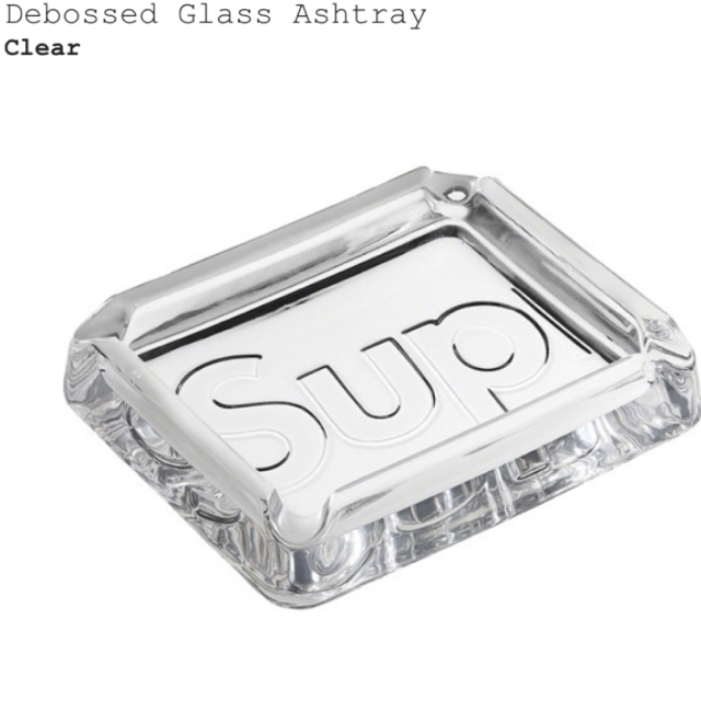 クラシック Supreme - 灰皿 Ashtray Glass Debossed シュプリーム Supreme 灰皿
