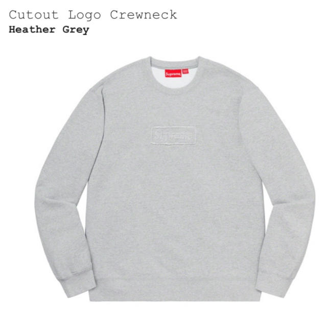 【新品未使用】Supreme Logo Crewneck グレー　SサイズSupreme