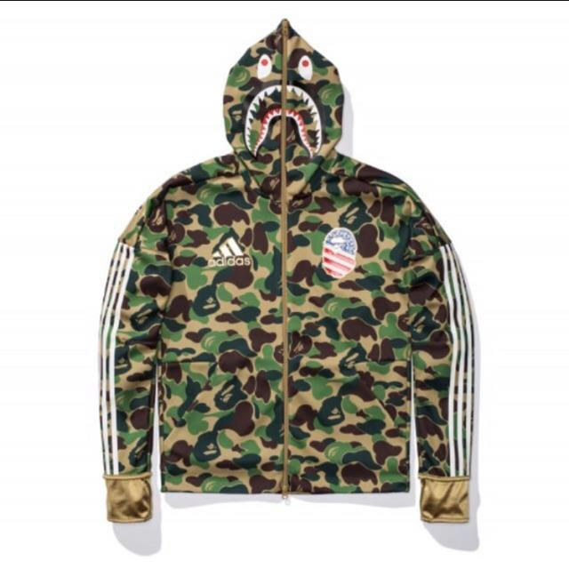 bape adidas  コラボ　シャークパーカー　shark