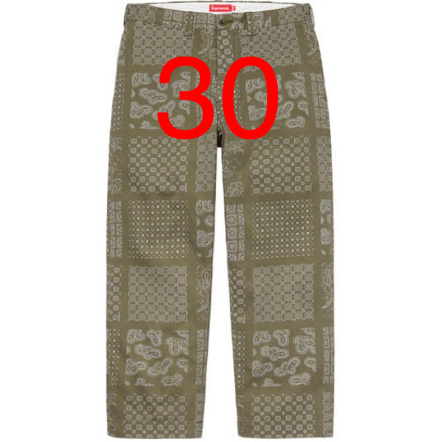 Supreme Paisley Grid Chino Pant 30インチチノパン - benjaminstrategy.co