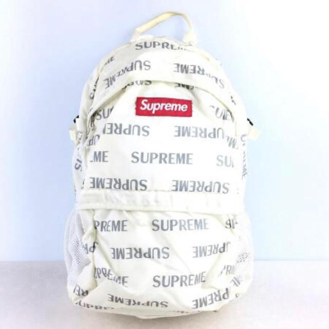 ホワイトサイズ45×28×16supreme バックパック 16AW