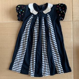 ユニカ(UNICA)の2018SS　ユニカ　ドット刺繍袖ふんわりワンピース　120(ワンピース)