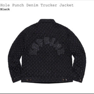 Supreme - Hole Punch Denim Trucker Jacket Black Ｍの通販 by ...