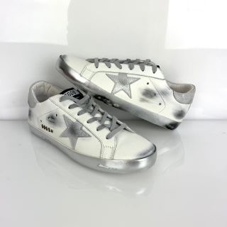 ゴールデングース(GOLDEN GOOSE)のGGDB SSTAR SILVER SOLE 40 25 レザー スニーカー(スニーカー)