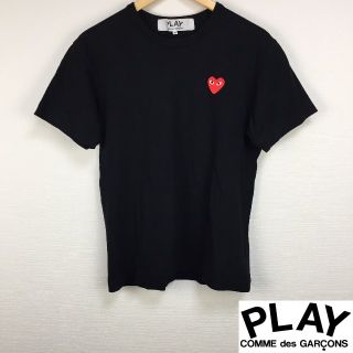 コムデギャルソン(COMME des GARCONS)の美品 プレイコムデギャルソン 半袖Tシャツ ブラック サイズM(Tシャツ/カットソー(半袖/袖なし))