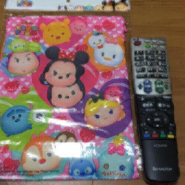 Disney(ディズニー)の大ピンクツム巾着 エンタメ/ホビーのおもちゃ/ぬいぐるみ(キャラクターグッズ)の商品写真
