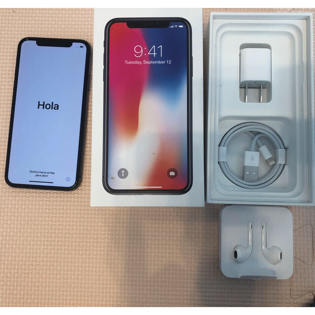 GW値下げ】iPhone X 256GB SIMフリー(スペースグレー)-