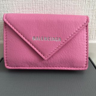 バレンシアガ(Balenciaga)のBALENCIAGA　ペーパーミニウォレット　ピンク(財布)