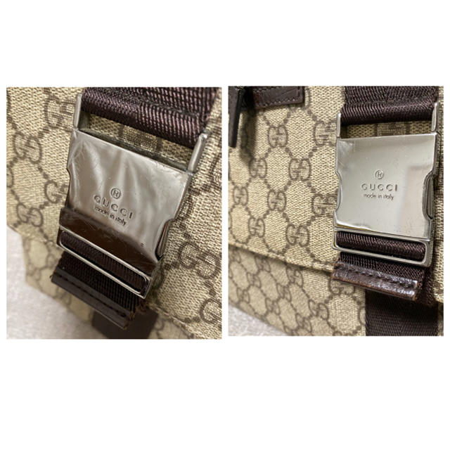 Gucci(グッチ)のGUCCI グッチ　ロゴ　斜め掛け　バッグ　カバン　総柄 メンズのバッグ(ショルダーバッグ)の商品写真