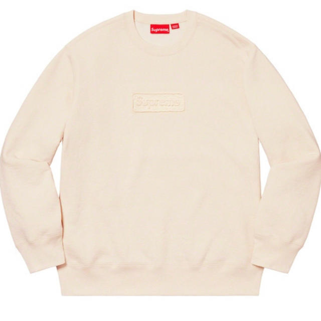 supreme Cutout Logo Crewneck ナチュラル M - スウェット