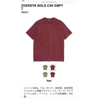 シュプリーム(Supreme)のOVERDYE CAVEMPT T(Tシャツ/カットソー(半袖/袖なし))