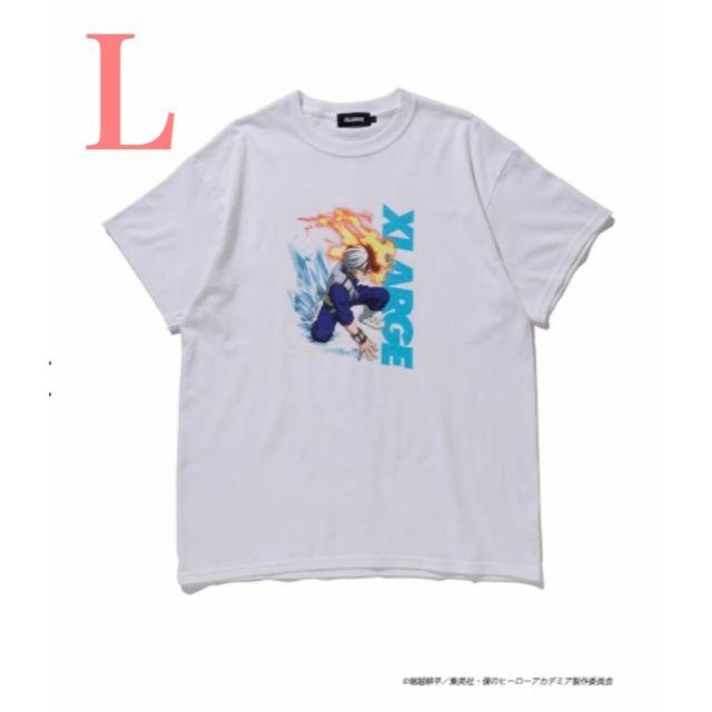 ホワイト　L　XLARGE　ヒロアカ　轟焦凍　S/S TEE TODOROKITシャツ/カットソー(半袖/袖なし)