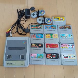 スーパーファミコン(スーパーファミコン)の【動作確認済】スーパーファミコン本体&ソフト13本セット(家庭用ゲーム機本体)