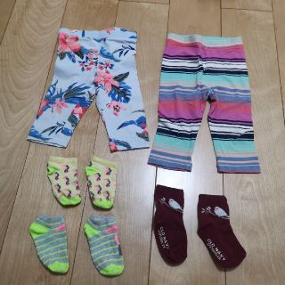 オールドネイビー(Old Navy)の【OLD NAVY】女児スパッツ/レギンス(2T)➕靴下ソックス(2-3) 5点(パンツ/スパッツ)