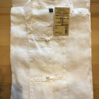 MUJI (無印良品) - 無印良品 チャイナシャツ 白 【新品】L〜XLの通販 ...