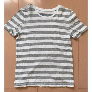 ムジルシリョウヒン(MUJI (無印良品))の無印 ボーダーTシャツ グレー(Tシャツ(半袖/袖なし))
