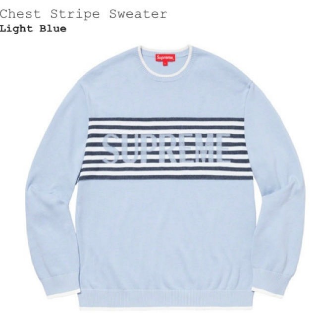 SUPREME Chest Stripe Sweater Lサイズ シュプリーム